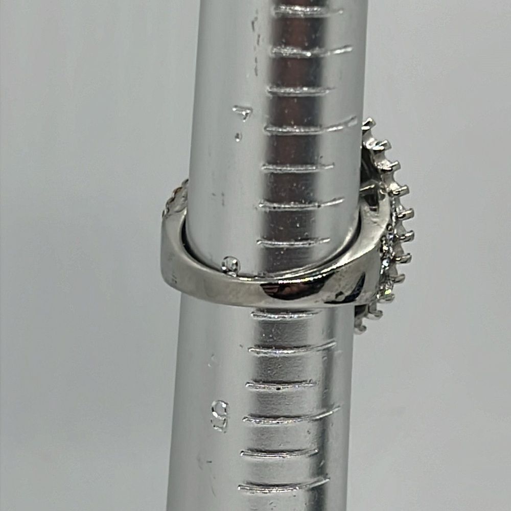 Amazing Vintage Silver Ring With Brown And Clear Stones - Picture 5 of 6